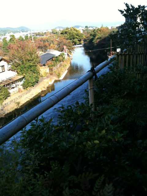 すぐ横が川。