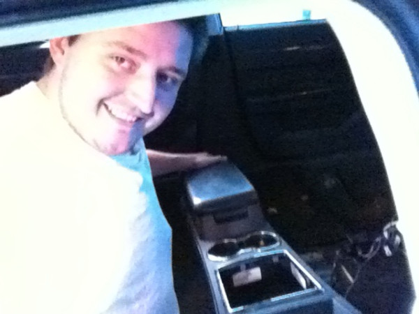 is outside #stripping apart the interior #tearing down the new #Dodge #Charger #SRT8 thinkin "destruction is fun!"