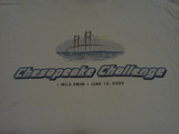 Chesapeake Challenge 1 mile swim #gregsshirts