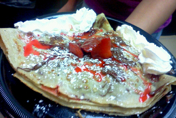 One of our famous Bordeaux Crepes! :-) Made fresh as soon as you order them! #Delicious!
