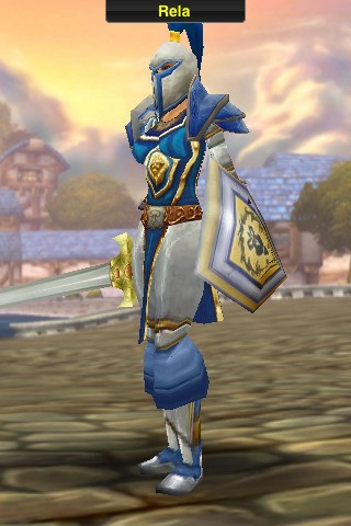 My warrior in her Stormwind Guard outfit. @BlizzardCSEU_EN #transmogrification