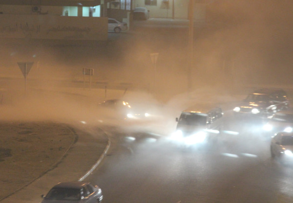 Cough, Cough: I shot this photo of cars driving through a cloud of tear gas in #Bahrain today
