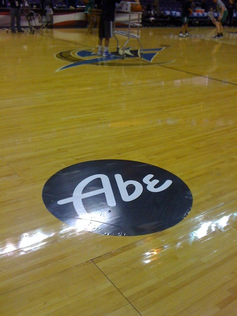 The Abe Pollin logo that will also be on #wizards jerseys the rest of the year.
