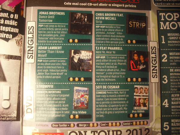 Article about Adam Lambert's new single Better Than I Know Myself in Bravo, Romanian magazine. 