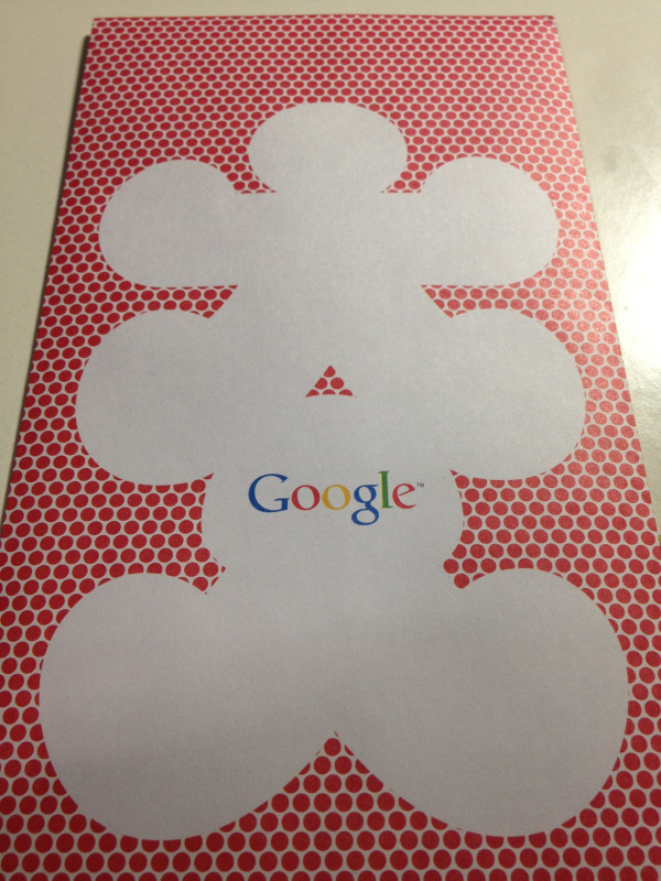 Google から大入り袋が届きました。何千万入ってるのかな？
