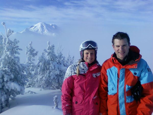 Freshies and sun from the top of the king...its going to be a long day of hiking