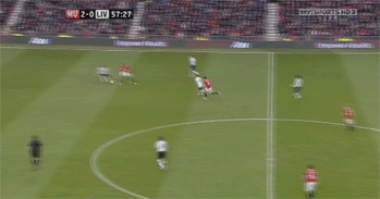 Here's Evans's clean tackle and Rooney's screamer. Reina wouldn't have got close: