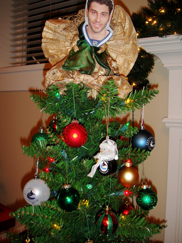 hey Canuck fans! check out my badass Christmas tree. Are you jealous or impressed? Or both!