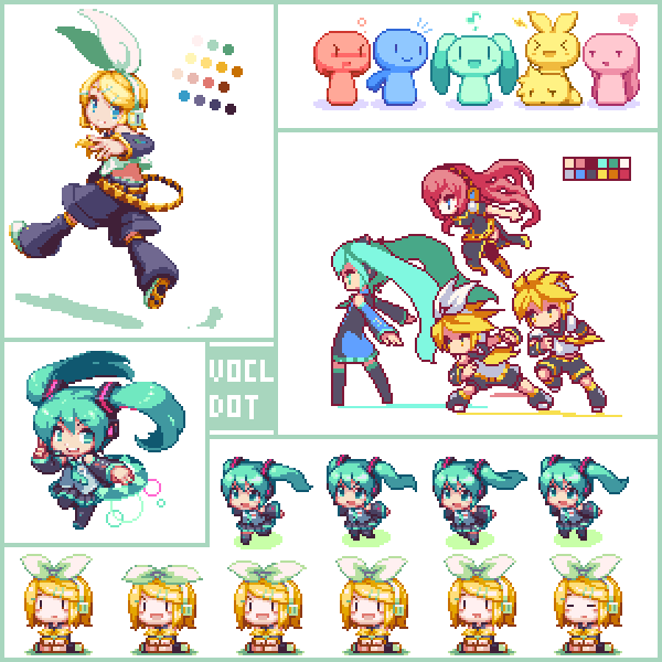 最近打ったボカロドットまとめ　サイズ二倍