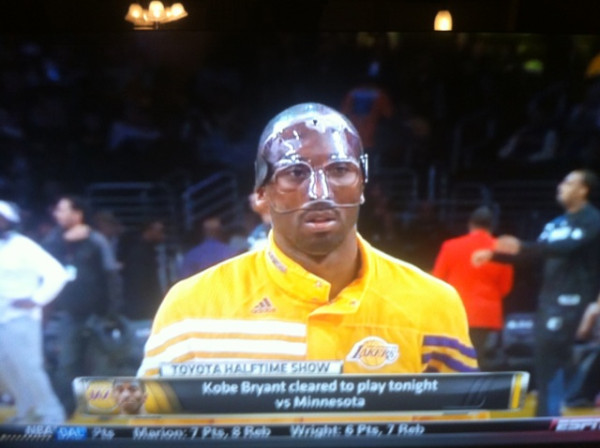 Kobe is his mask: 