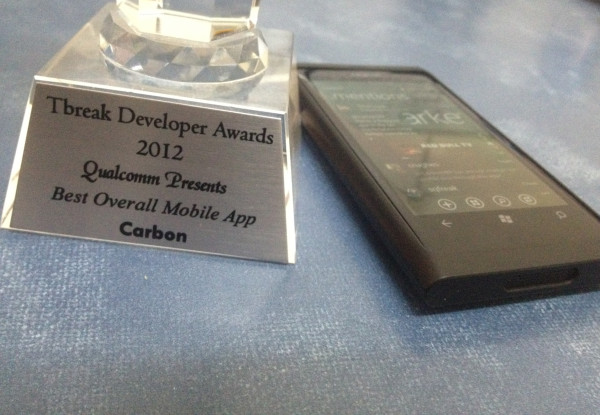 We jus' won our first award "Best Overall Mobile App" in #TDCDubai event presented by Qualcomm...