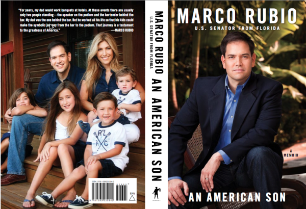 Front and back cover to Marco Rubio's new book.