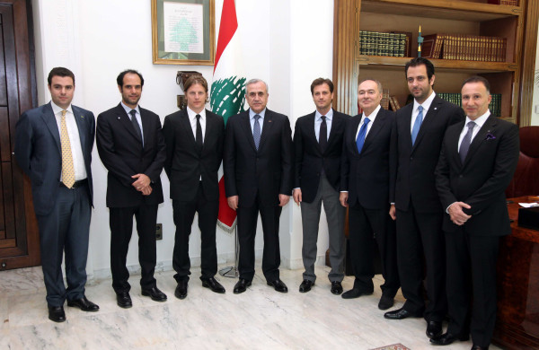 Kimi Riakkonen visiting Lebanon and meeting with the Lebanese President Michel Sleiman #Formula1