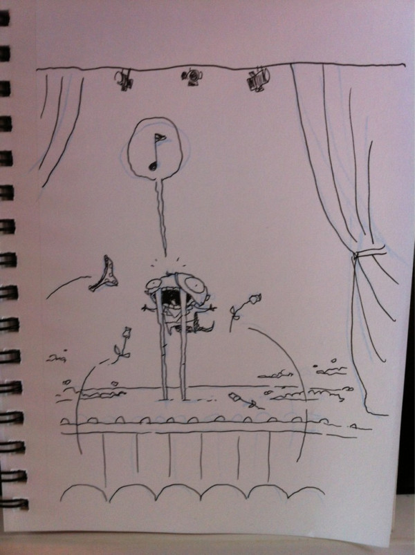 Train-to- #ECCC sketch request by @Mi_chiamo_Rene: "STV as Phantom of the Opera.”