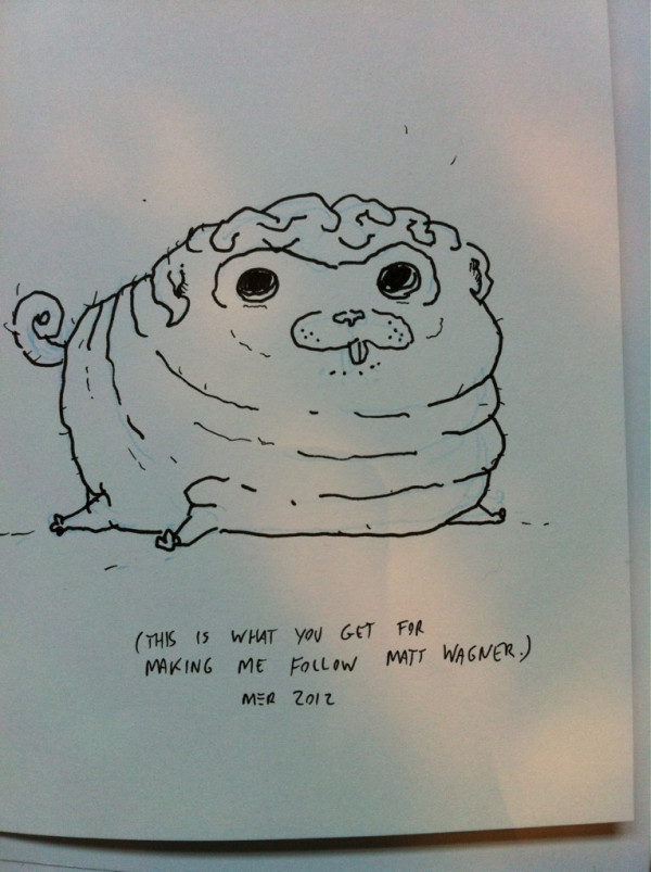 Oh, and @Bobbie_Girl asked me to draw in her pug sketchbook. So.