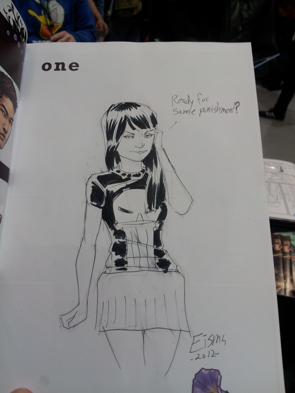 One of my fav sketches from #ECCC, sexy Punisher Jade by @supajoe