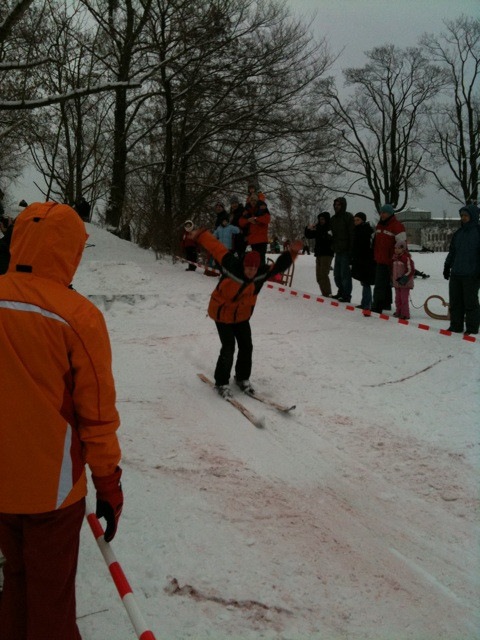 Noch ein Bild vom Skispringen #Dresden #Alaunpark - tolle Veranstaltung. teilnehmer auch mit Langlaufskiern