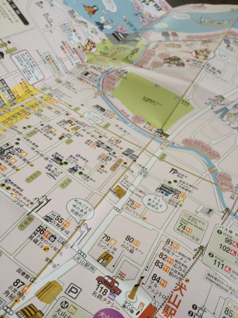 犬山城下町MAP 2012 春 castle town map