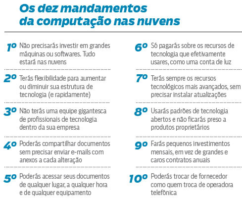 Os dez mandamentos da computação nas nuvens