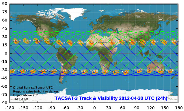 TACSAT-3 Visibility Guide 2012-04-30 UTC
imminent re-entry