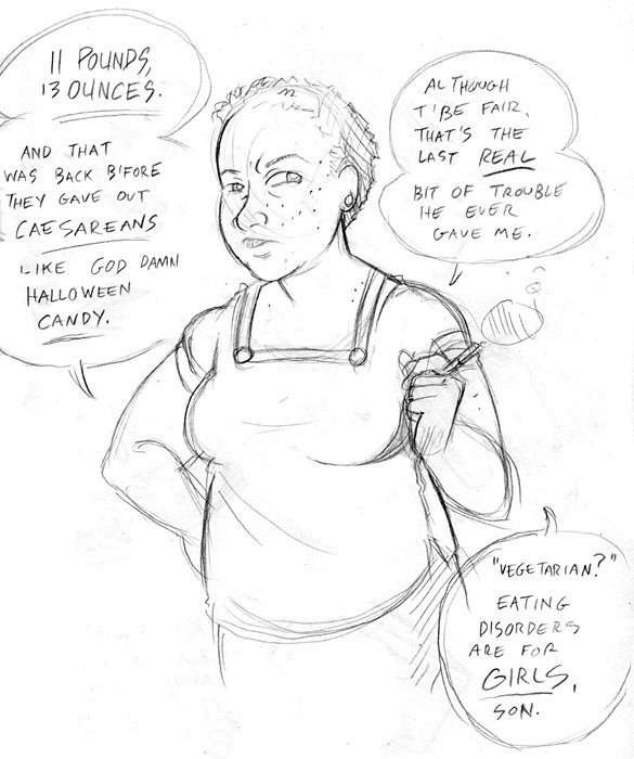 Hey, guys. I drew you a mom.