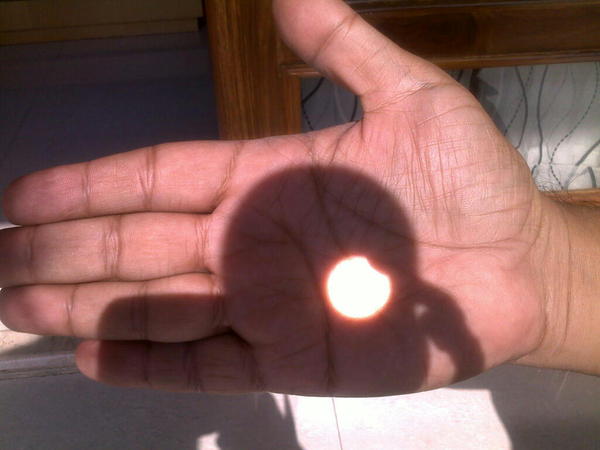 Do not look directly at the sun. Project #solareclipse #nagpur @eclipsewatch