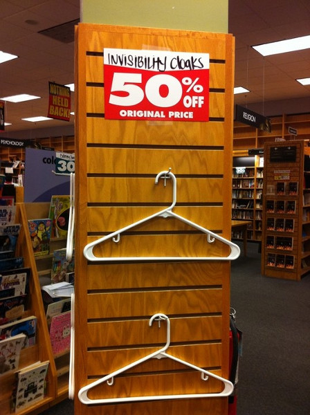 Invisibility Cloaks on Sale! (See pic) #HarryPotter #Funny 