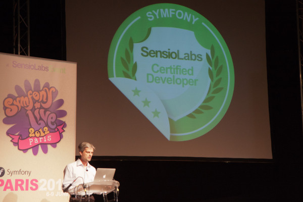 @fabpot announced the @sensiolabs certification program for developers during the #symfony_live 