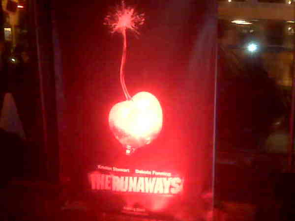 The Runaways poster @ premiere party