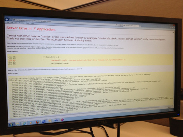 The red and yellow screen of death has a pretty good stack history.
