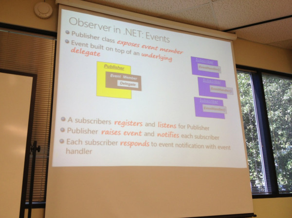 a slide from Rob Vettor's presentation on patterns at #austincodecamp