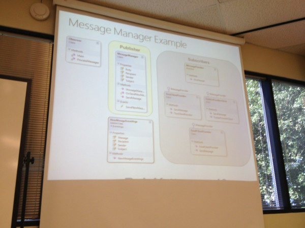 a slide from Rob Vettor's presentation on patterns at #austincodecamp