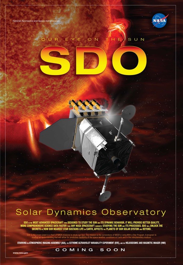 What a great #SDOisGO Movie Poster for @NASA_SDO's launch. Coming to a #NASATweetup near you on Feb 9, 2010. 