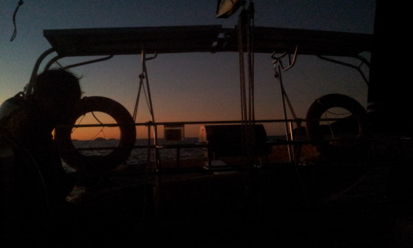Sitting on deck for the last night, watching the sun go down &amp; listening to Sigur Rós and Explosions in the Sky.  