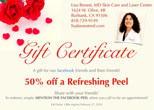 50% Off A Refreshing Peel - Simply for Mentioning the Facebook Peel!