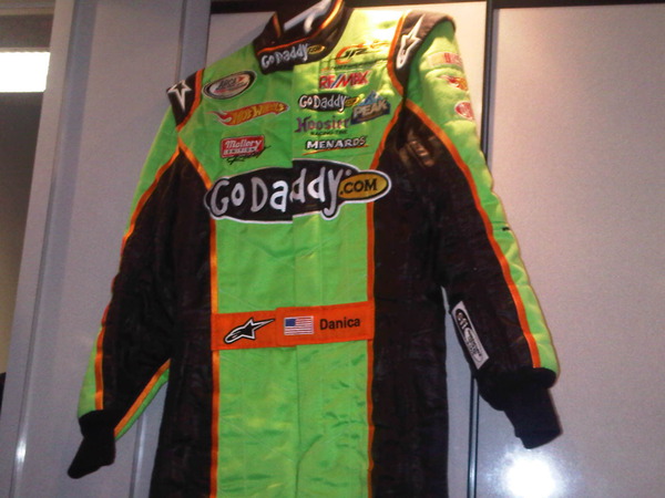 Suit hanging, go daddy car ready to go.