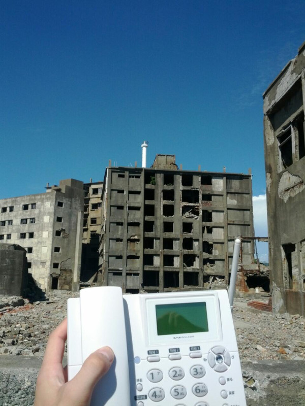 軍艦島イエデンワコールセンター開局！(ウィルコムの電波入ります) #旅するイエデンワ 