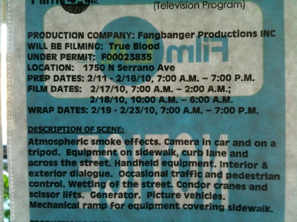 True Blood is filming on my street today. This means I got an 80 percent chance of seeing live Anna Paquin boob.