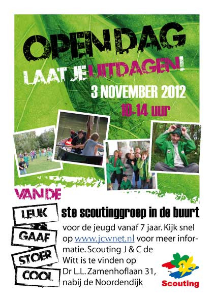 3 november hebben we OPEN DAG vol met super toffe activiteiten. Kijk snel op www.jcwnet.nl PLZ retweet!