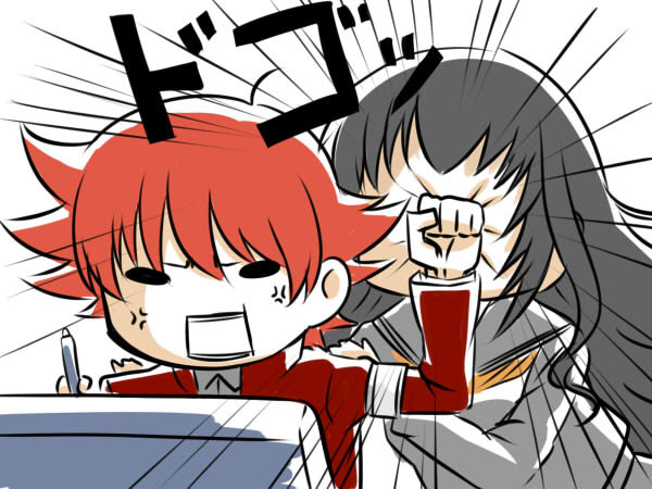 さっきのRTしたやつを見てふと思いついたのでかきかき。　りりす「ねぇお外にでも」かまえる「だあらっしゃあああ！（黙れぇぇ！）」