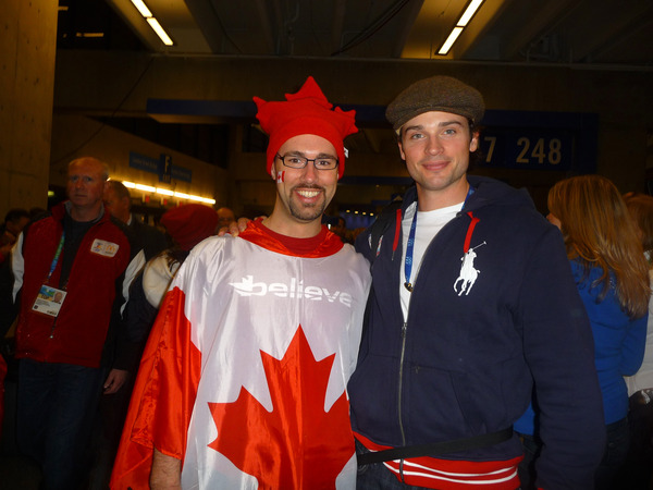 Tom Welling at the 2010 Winter Olympics in Vancouver