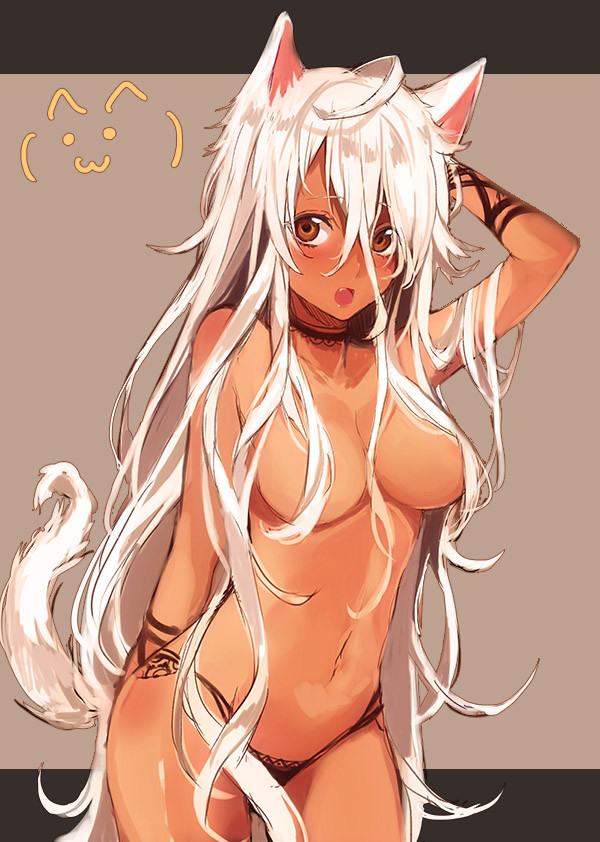 褐色ケモ耳おっぱい子