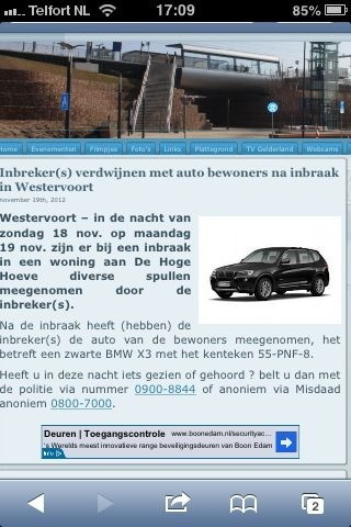 Please RT: Inbraak Westervoort 