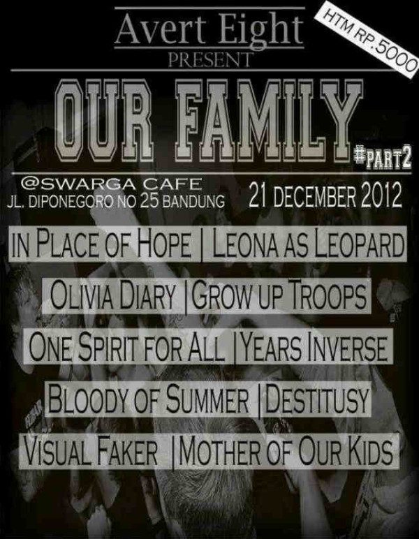 Visual Faker next Stage! Avert Eight present Our Family #2 21 December 2012 at Swarga Cafe *cc @averteight