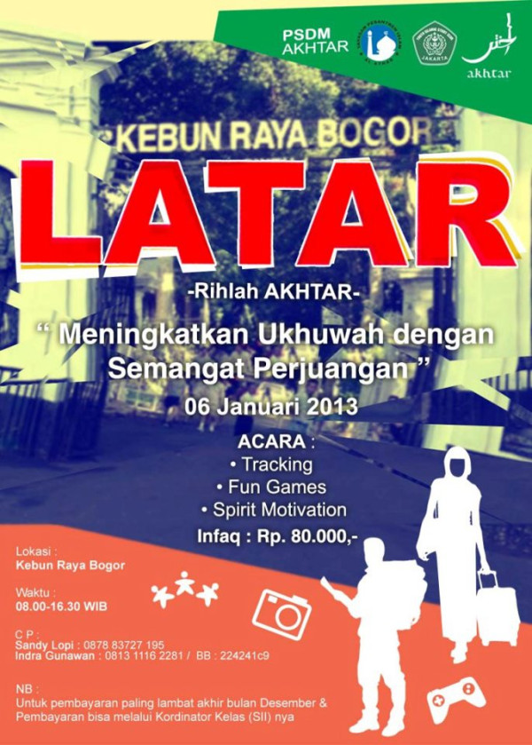 Rihlah Akhtar 6 Jan 2013 di Kebun Raya Bogor. Info langsung dengan koord. kelas atau hub. @indra2204 @SandyLopian