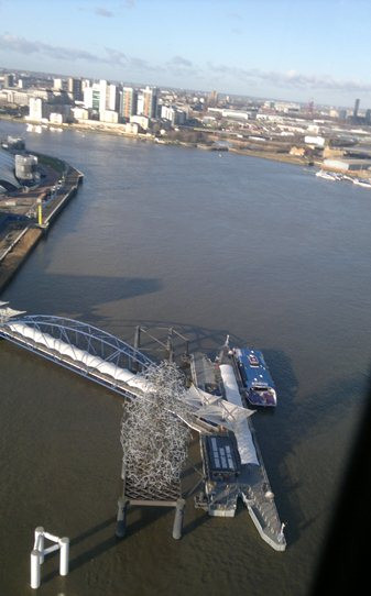 Spontaneous New Year's Day trip over the river.