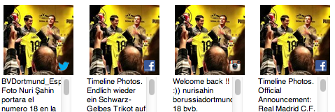 Welcome back Nuri Sahin to the #BVB. According to #TomsPhD, this is the most popular social media item for the event: 