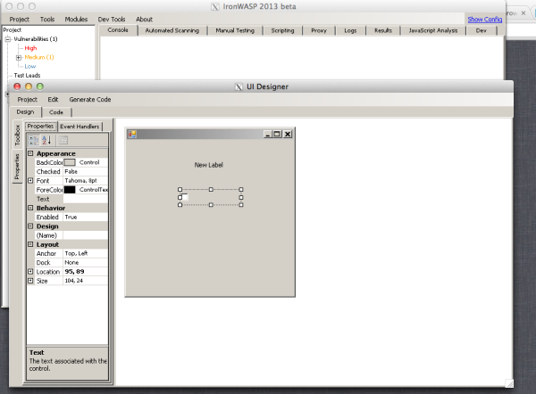 After loading the UI Designer,we have to click,project->New design.