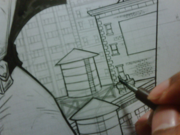 Inking some  buildings!
