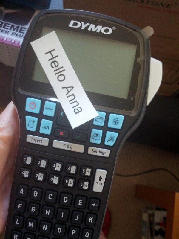 Fav new toy, Graeme got me a label printer for device lab as all BB look the same + saves me looking up specs/vr 